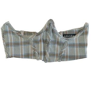 For love and lemons plaid under bust corset and skirt set (2 pieces) large